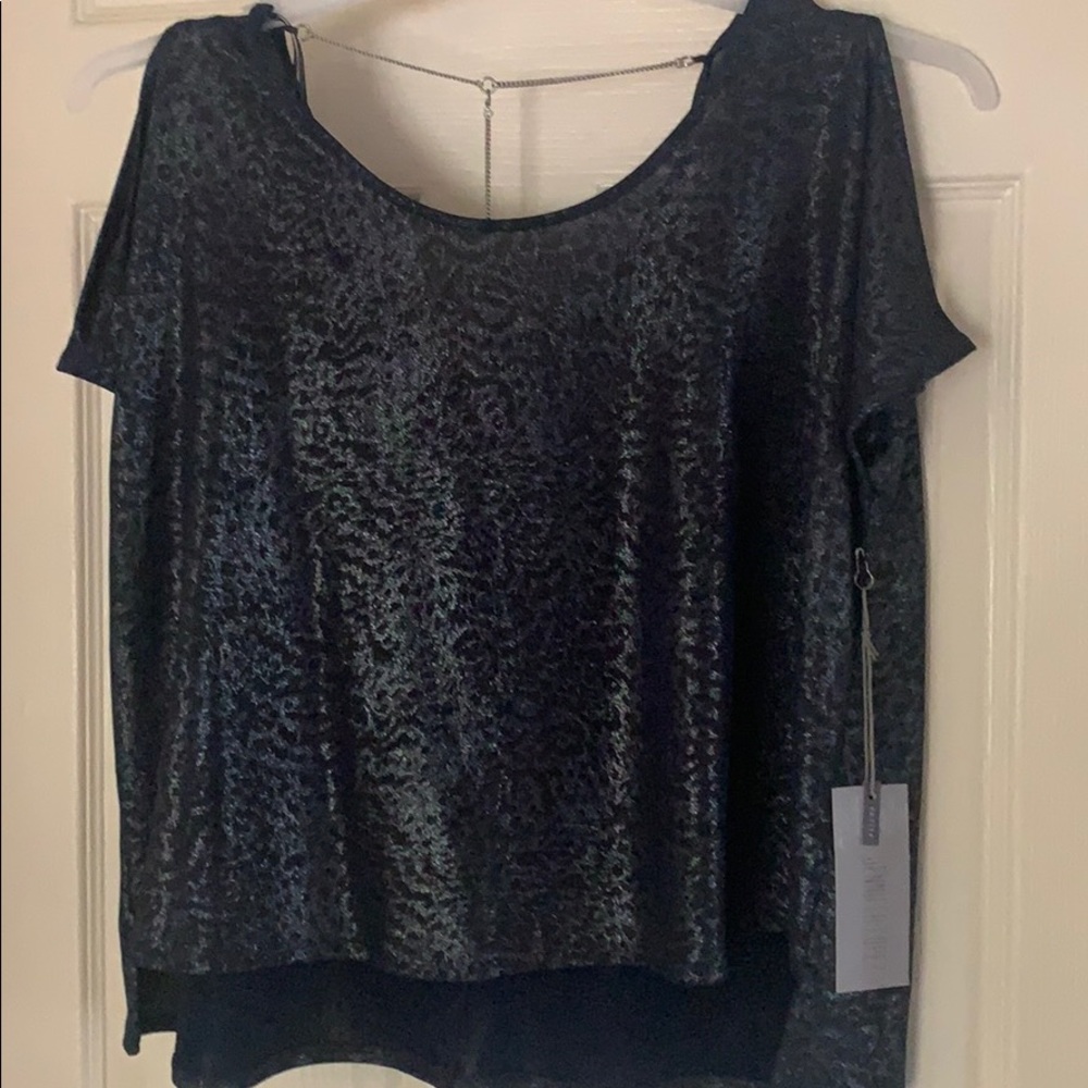 JENNIFER LOPEZ METALLIC TOP